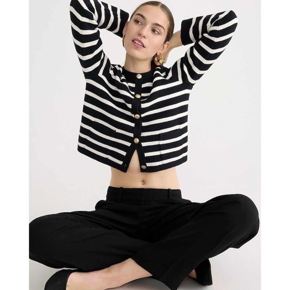 J. Crew Emilie‎ Sweater Lady Jacket in Stripe - Picture 9 of 10